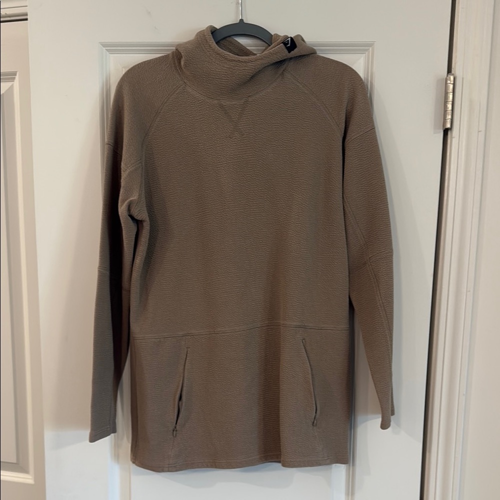 Gymshark Tan Sweatshirt Fitted Hoodie